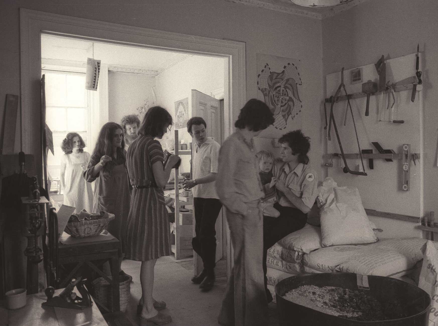 Front room at the community house, 1976