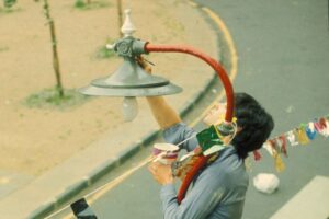 Lamp post decorating