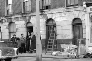 Moving in day, 117-119 Drummond Street, 1974