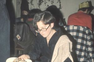 Christmas banquet at 142 Drummond Street, 1975