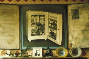 Fireplace at 6 Tolmers Square, 1975