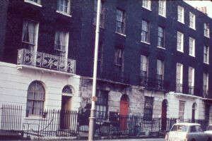 Community House, 213 North Gower Street after repainting of the render