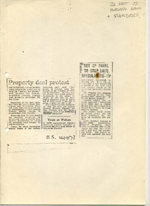 Property deal protest