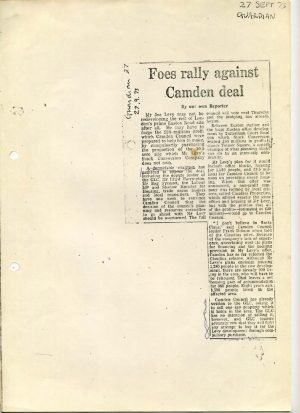 Foes rally against Camden deal