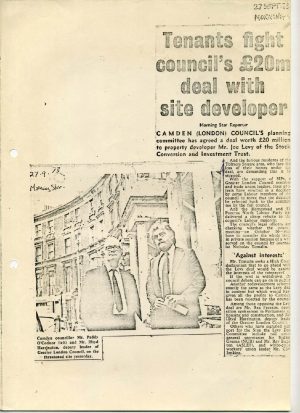 Tenants fight council’s £20m deal with site developer