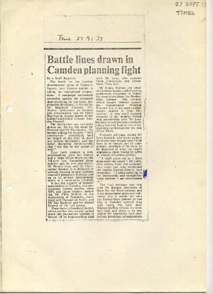 Battle lines drawn in Camden planning fight