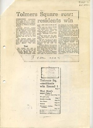 Tolmers Square row: residents win