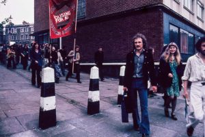 Briefcase and banner