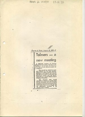 Tolmers - a new meeting