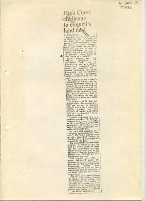 High court challenge to council’s land deal