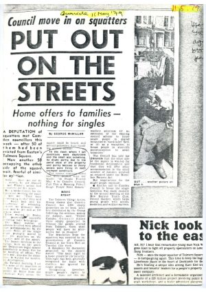 Put out on the streets