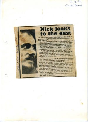 Nick looks to the east